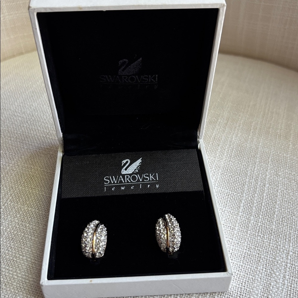 Swarovski Silver Clip Vintage Earrings